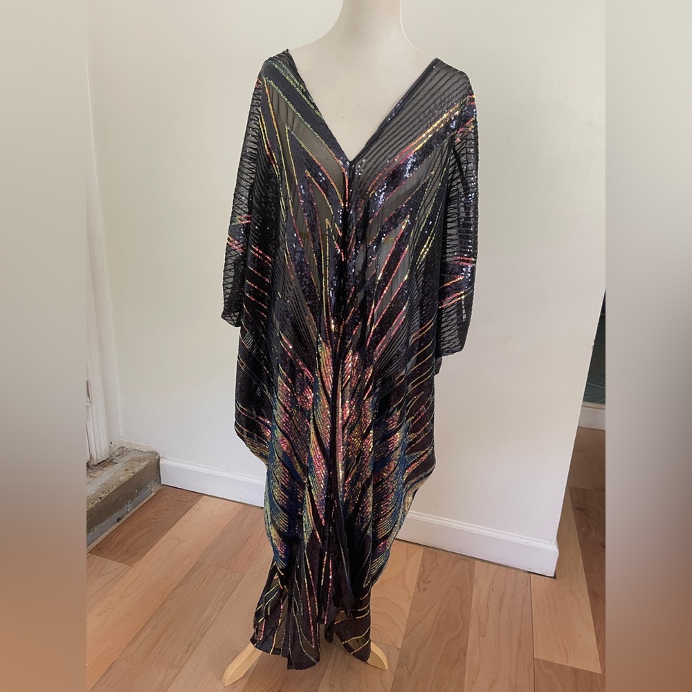 Elegant Multicolor Sequin Dress